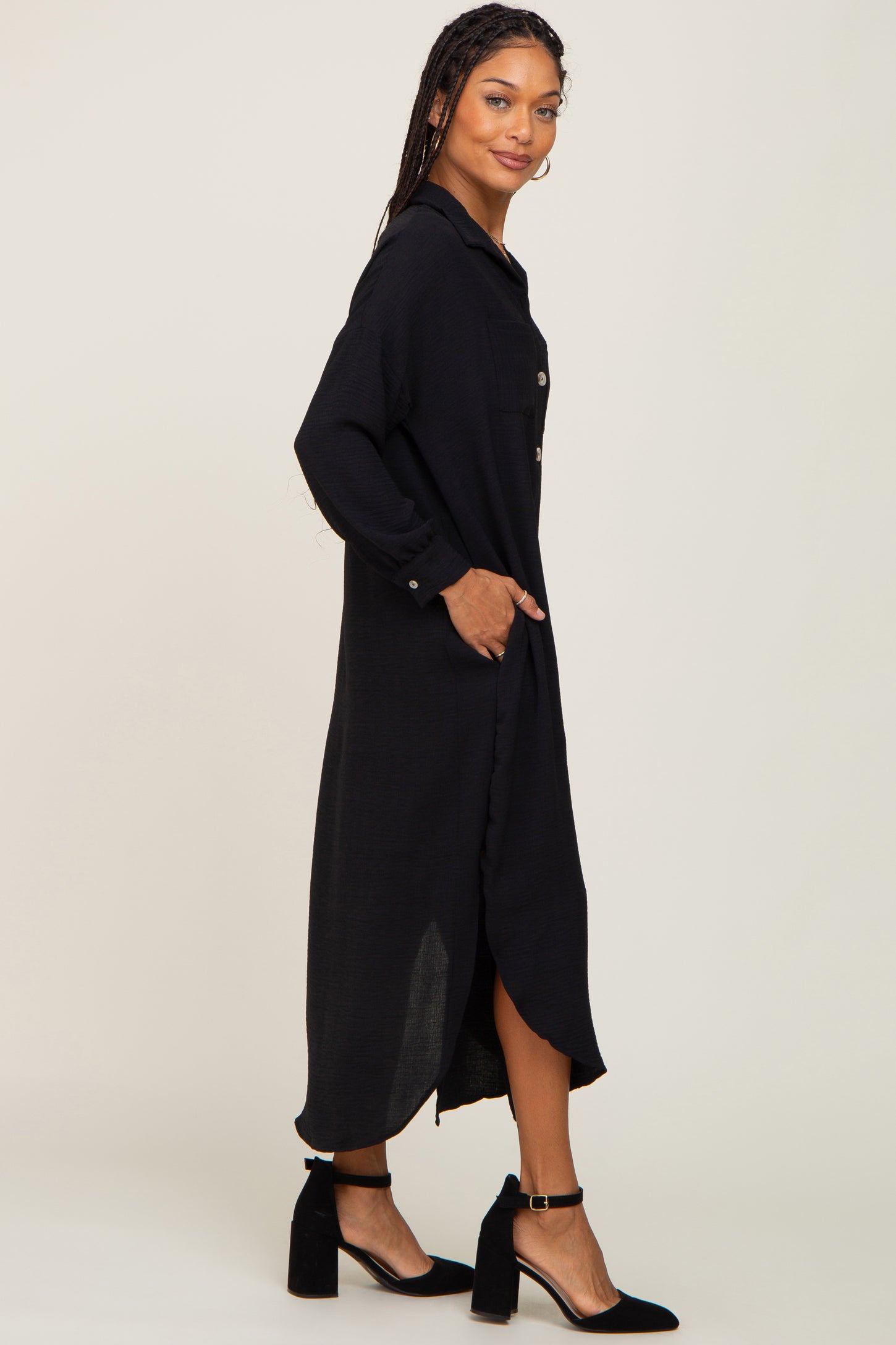 button down midi dress with pockets Kukoosong Women's Short Sleeve Shirt Dress, V-Neck Button Down Midi Dress, Summer Casual Belted Long Skirt Dress with Pockets Loose Fit, Size: 2XL,
