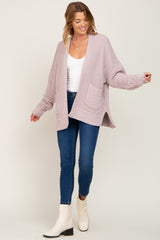 Taupe Chunky Knit Oversized Cardigan