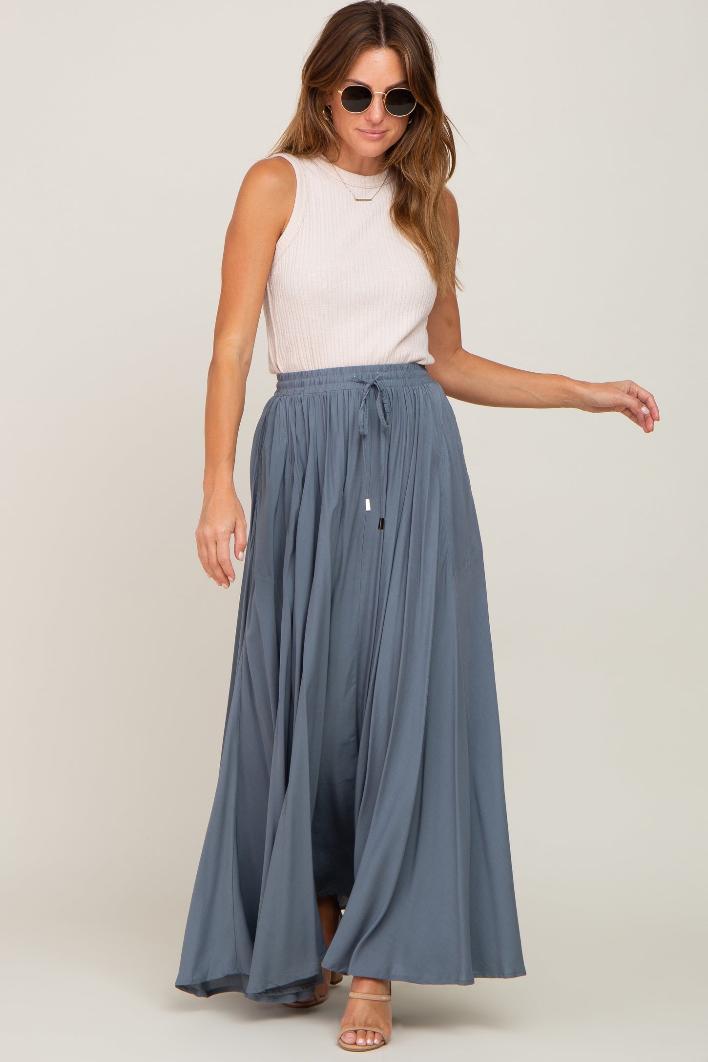 Blue Tassel Maxi Skirt– PinkBlush