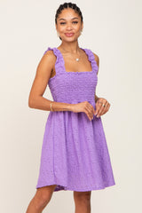 Lavender Smocked Eyelet Dress