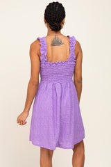 Lavender Smocked Eyelet Dress