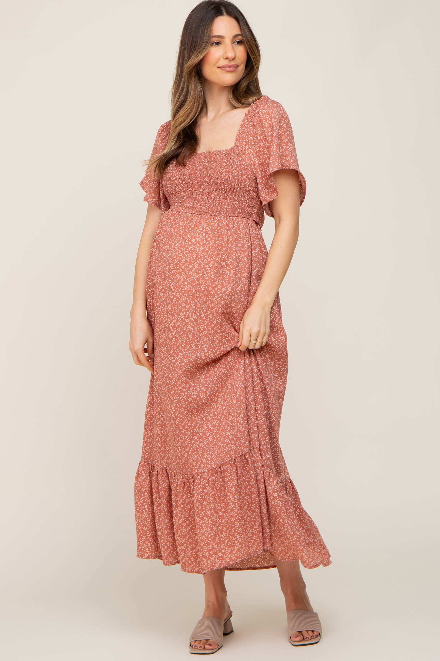 rust pink dress Azazie Roni Ready to Ship Rust Tulle Bridesmaid Dresses