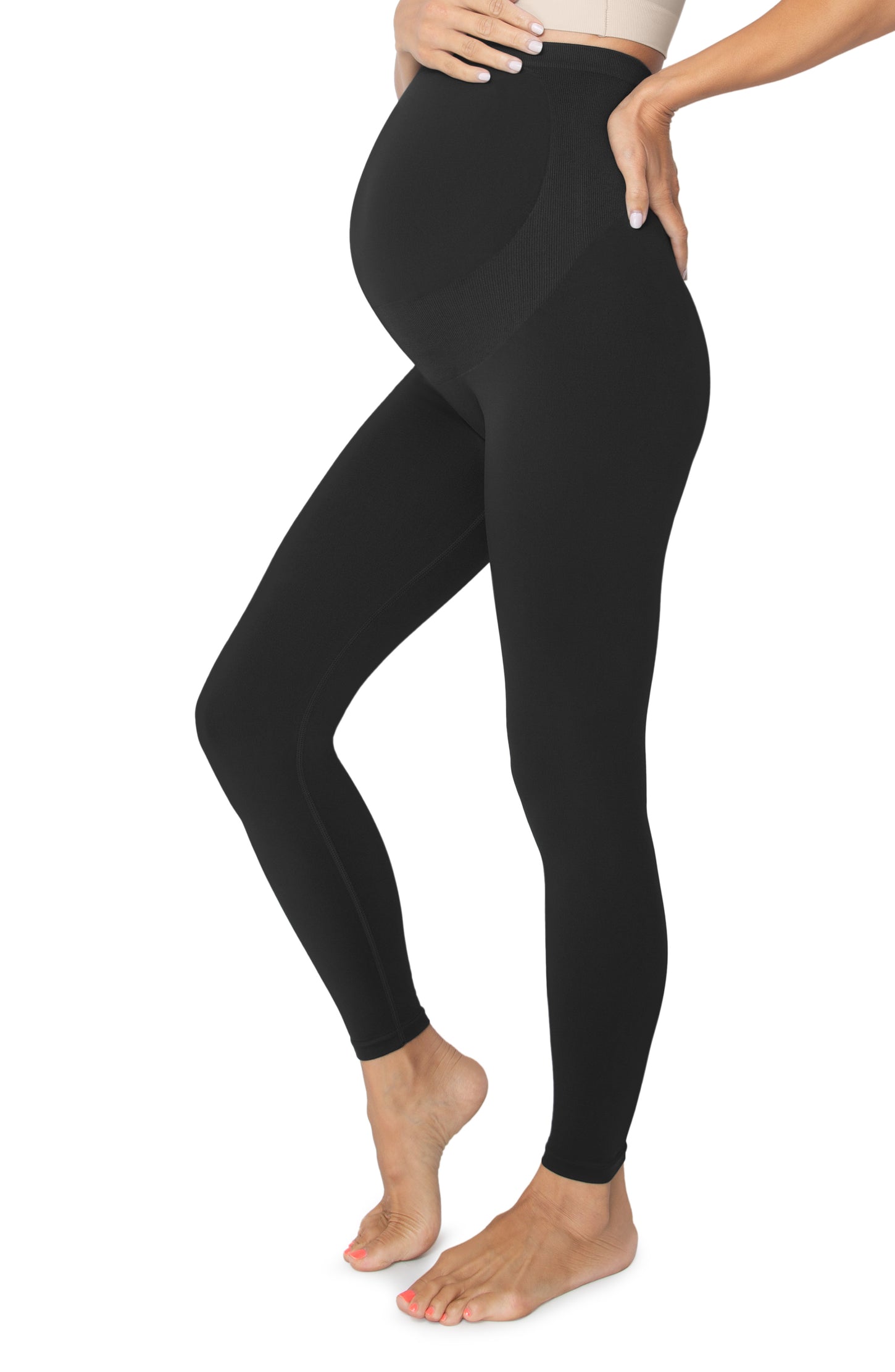 Charcoal Belly Bandit Bump Support Leggings PinkBlush
