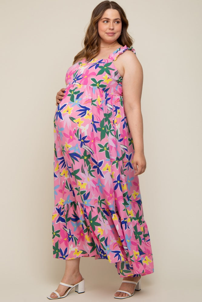 plus size pink and blue dress Yours London Women's Plus Size Pink & Blue Blurred Abstract Wrap Dress Size 16