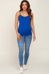 Royal Blue Soft Basic Maternity Cami