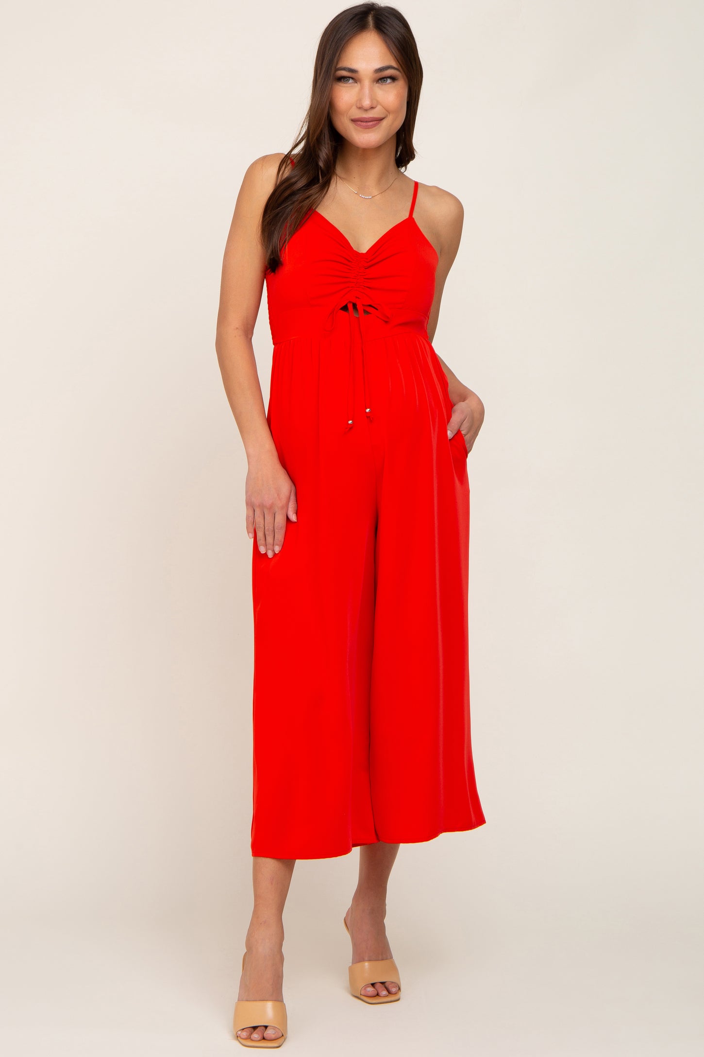kayleigh | Pants & Jumpsuits | Kayleigh Rica Maternity Jumpsuit Red |  Poshmark
