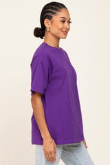 Purple Oversized Basic Tee