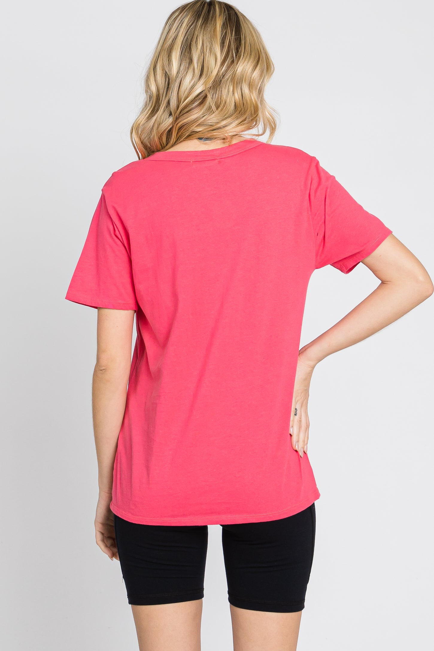 Pink Basic Plus Pink Basic Front Pocket T-Shirt – PinkBlush