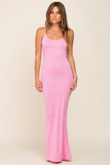 Pink Basic Maxi Dress
