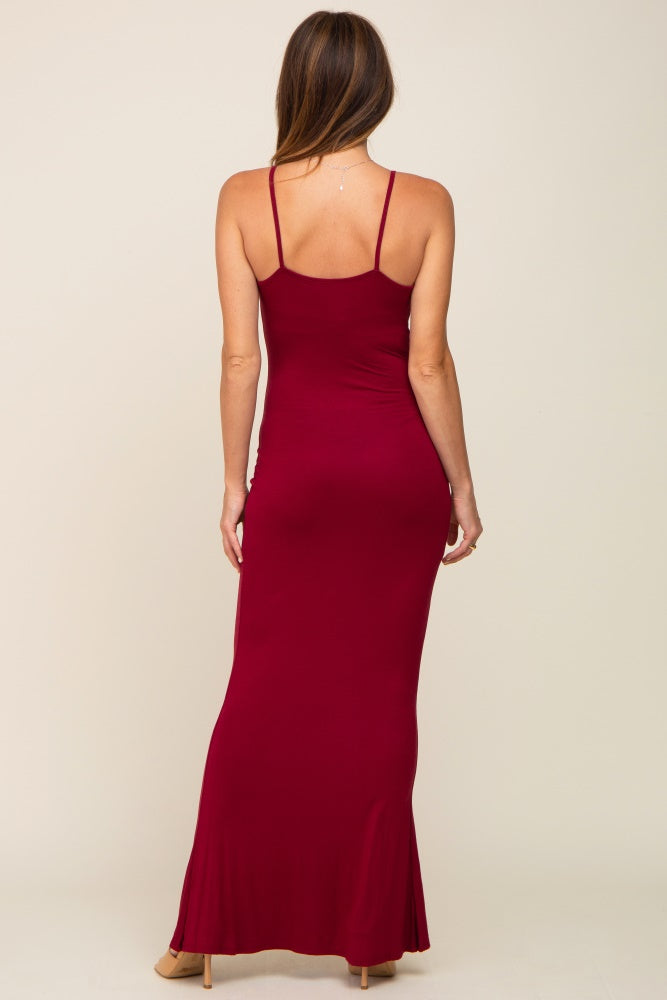 Burgundy Basic Maxi Dress – PinkBlush