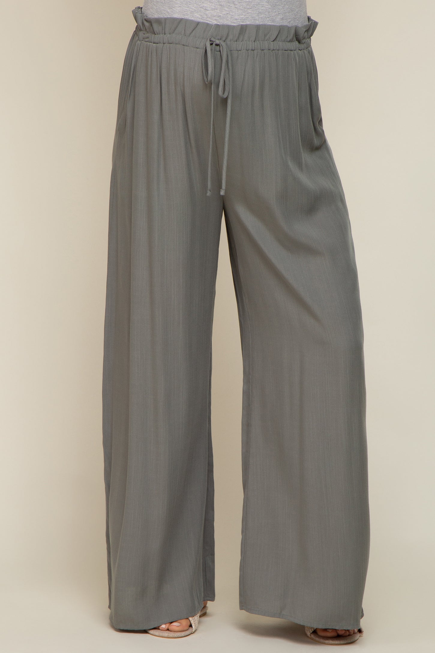 Olive Wide Leg Maternity Pants