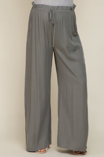 Olive Wide Leg Maternity Pants