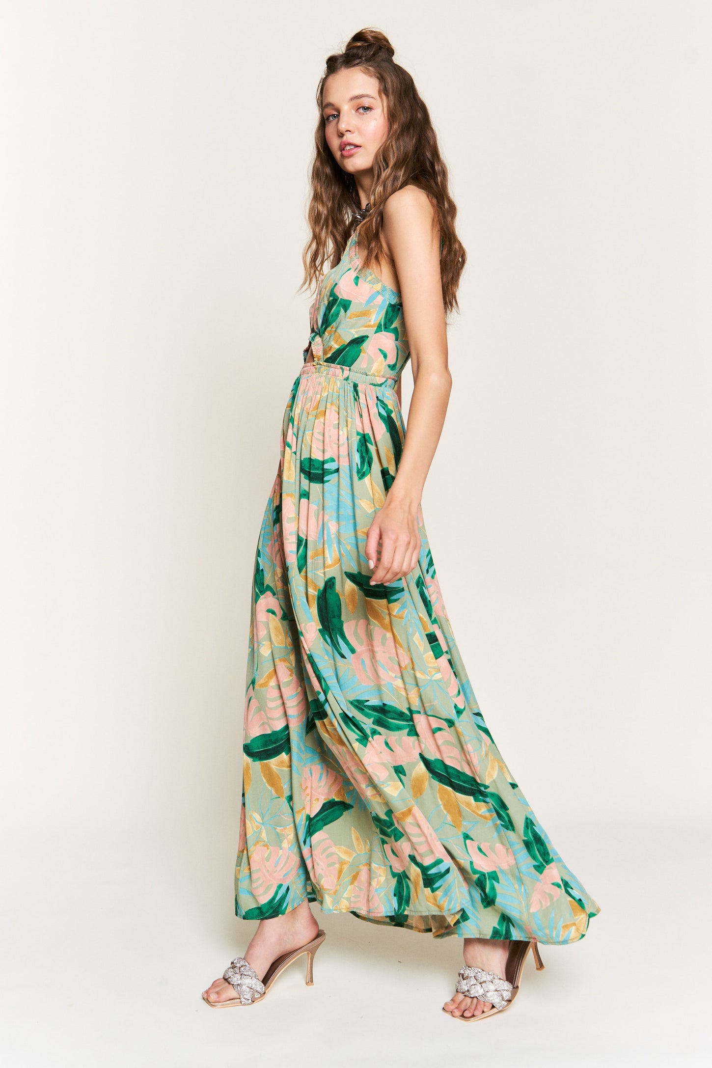 Sage Green Floral Maxi Dress PinkBlush Sage Green Floral Maxi Dress PinkBlush