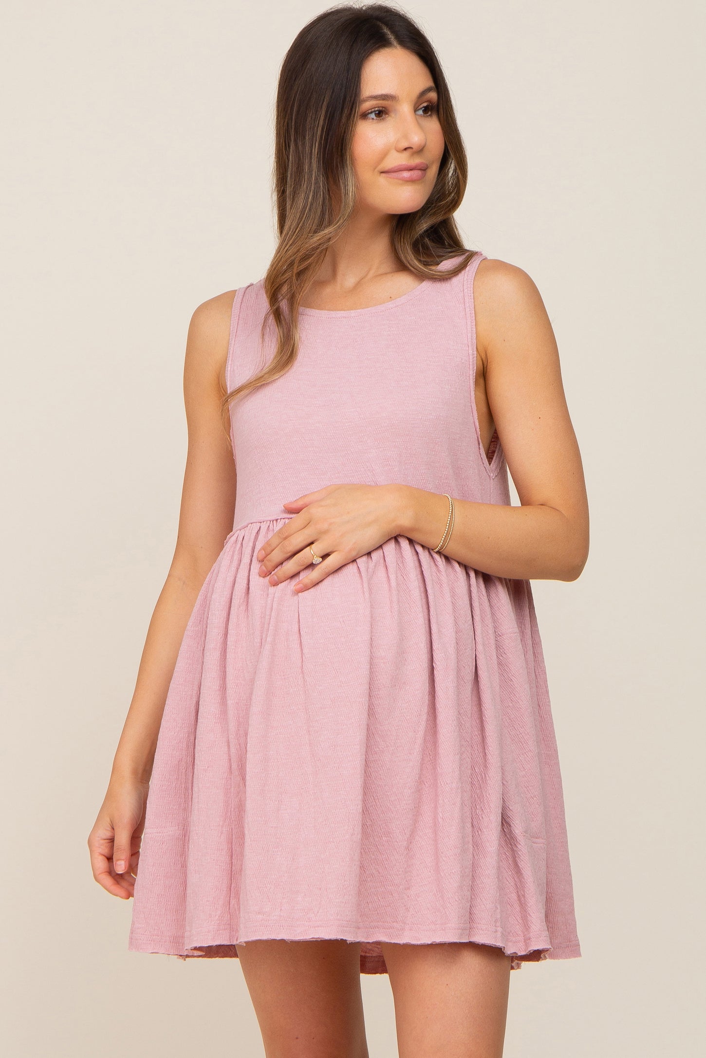 Mauve Sleeveless Babydoll Maternity Mini Dress – PinkBlush Mauve Sleeveless Babydoll Maternity Mini Dress – PinkBlush