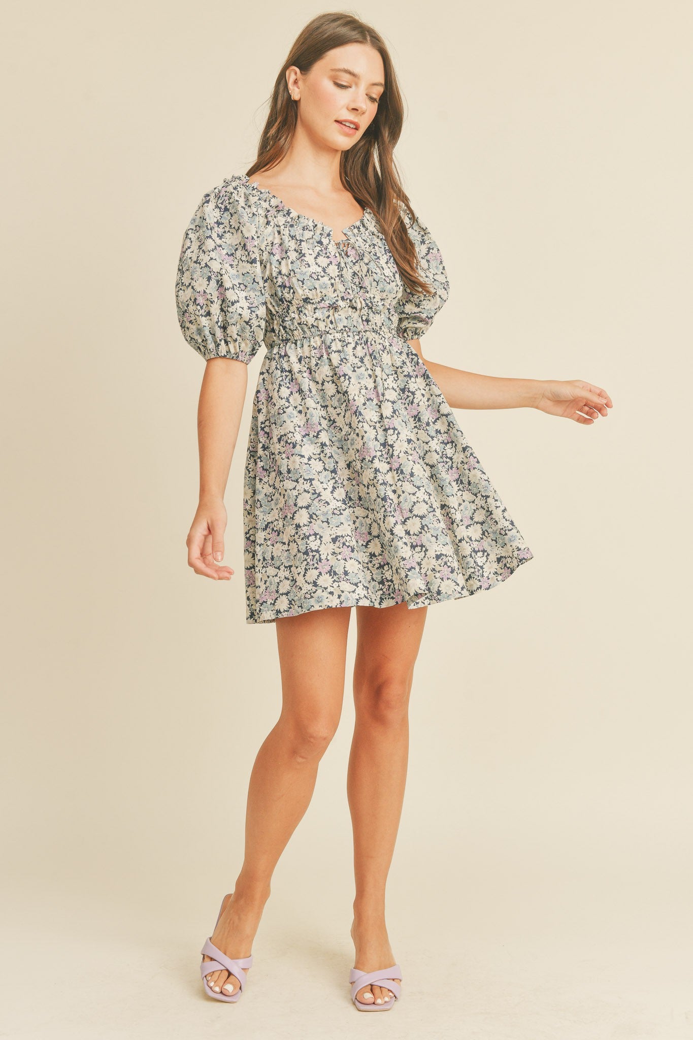 sweetheart neckline mini dress Navy Floral Sweetheart Neckline Mini Dress – PinkBlush