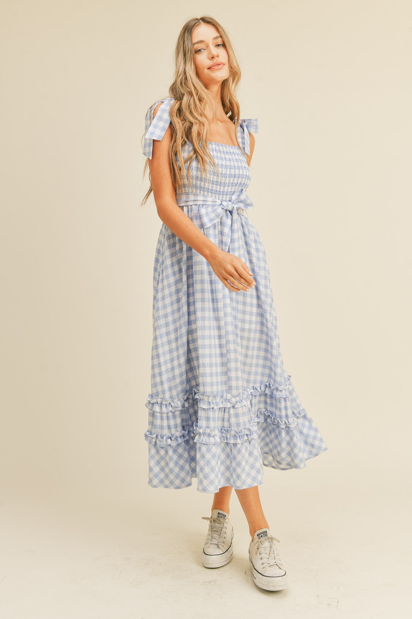 sachin and babi light blue dress Hand smocked dress