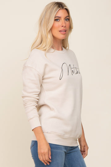 Cream Ultra Soft Mother Sweatshirt