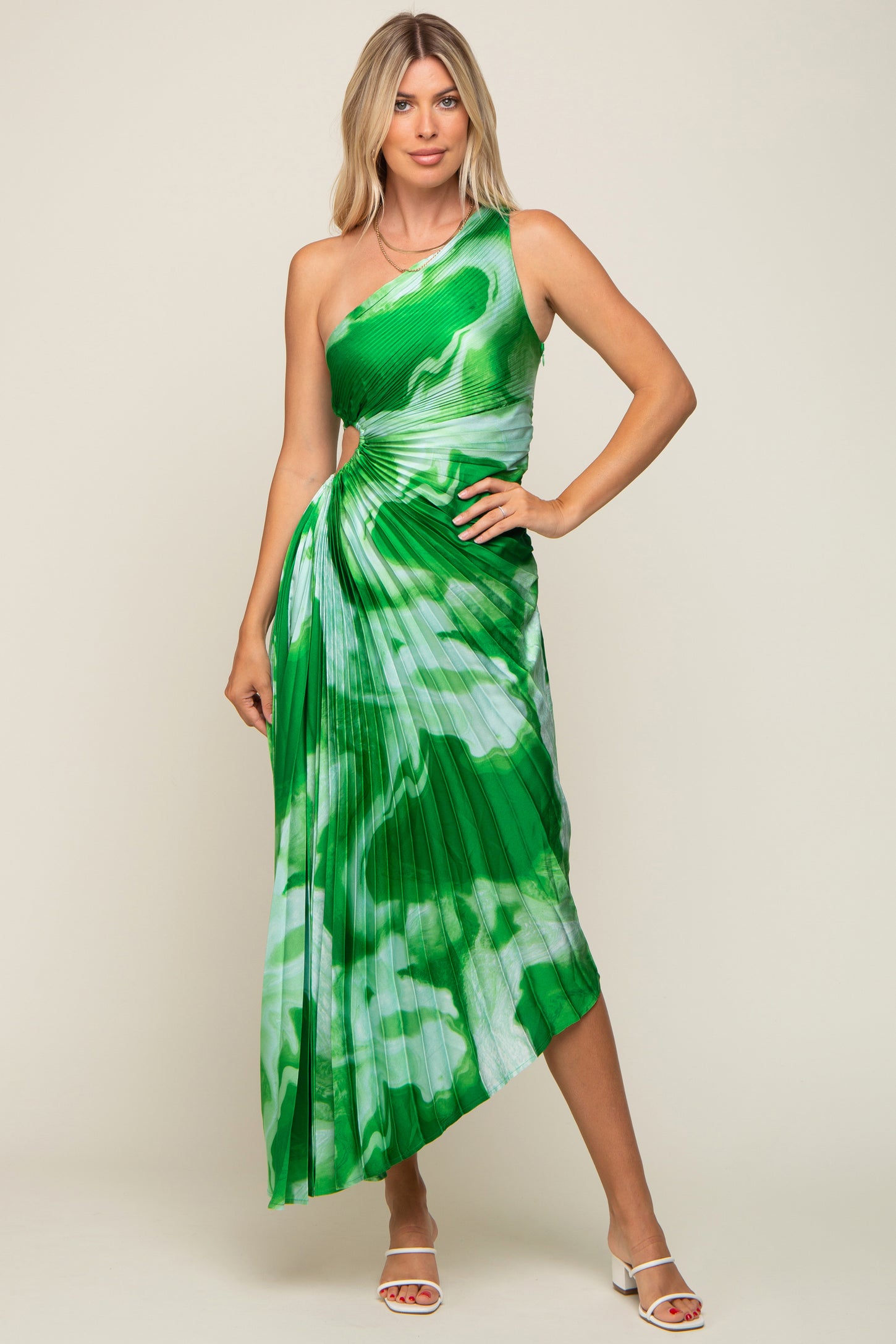 watercolor satin dress Andrea and Leo A1431 - Long Soft Satin Ballgown Dress