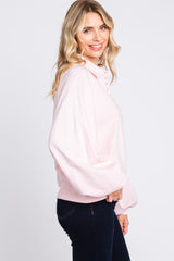 Pink Collared Button Pullover