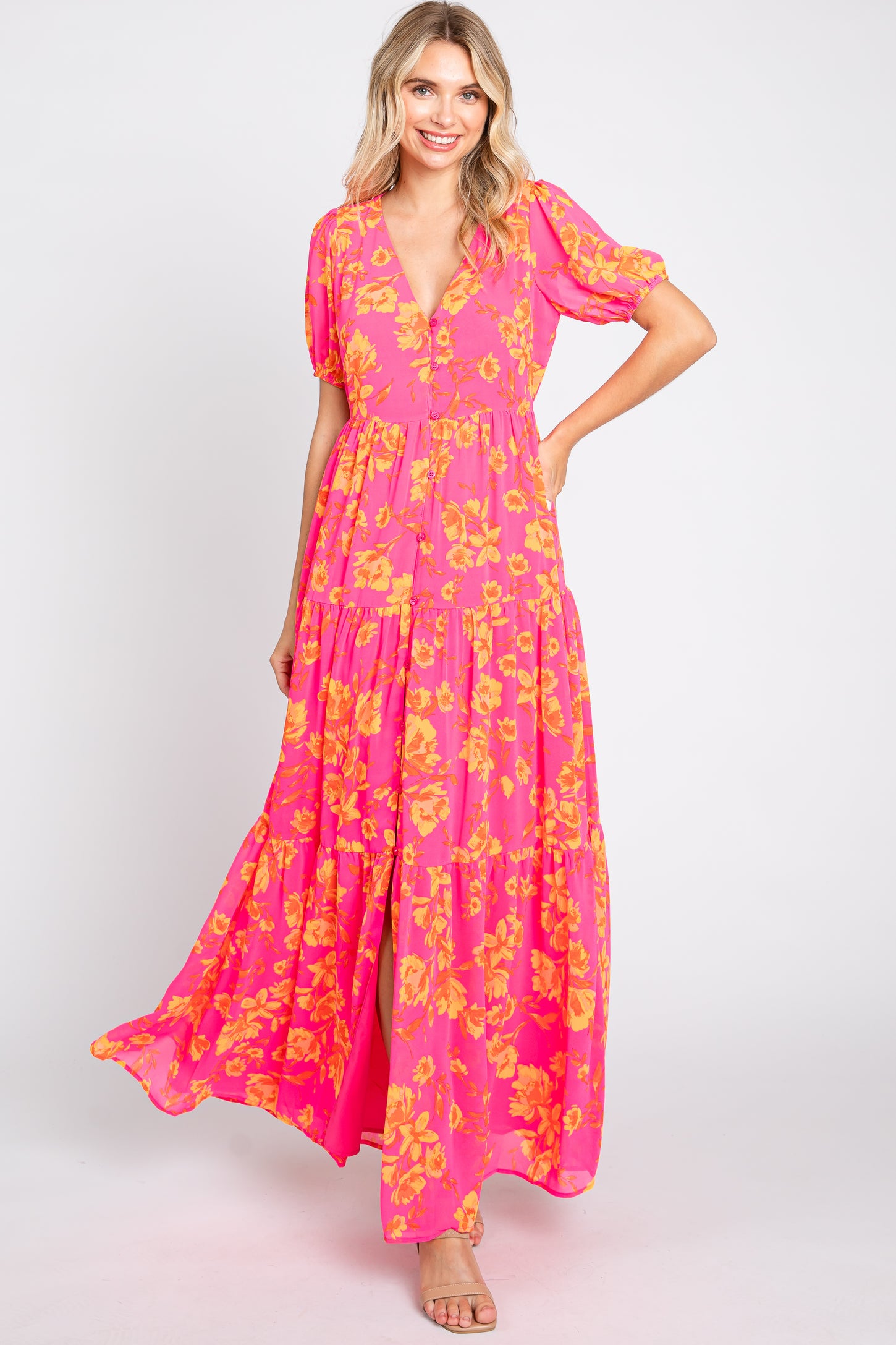 neon maternity dress RPLIFE Retro Neon Zebra Casual Dress Printed Chiffon Line Maternity Dress at Amazon Women's Clothing store