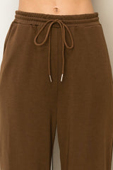 Brown Wide Leg Lounge Pants