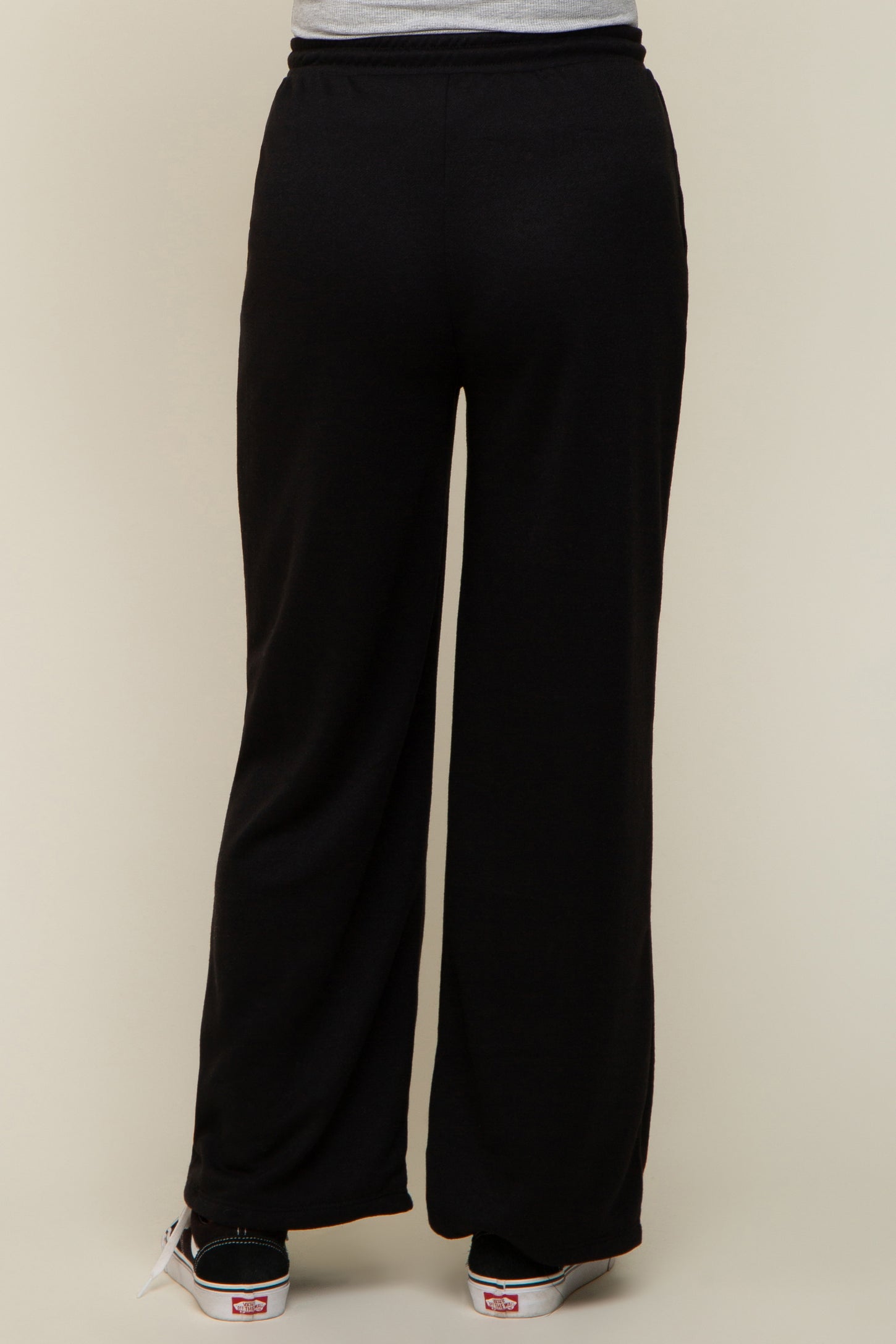 Black Wide Leg Maternity Lounge Pants PinkBlush