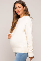 Ivory Basic Maternity Sweater