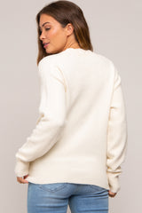 Ivory Basic Maternity Sweater