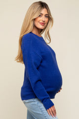 Royal Blue Basic Maternity Sweater