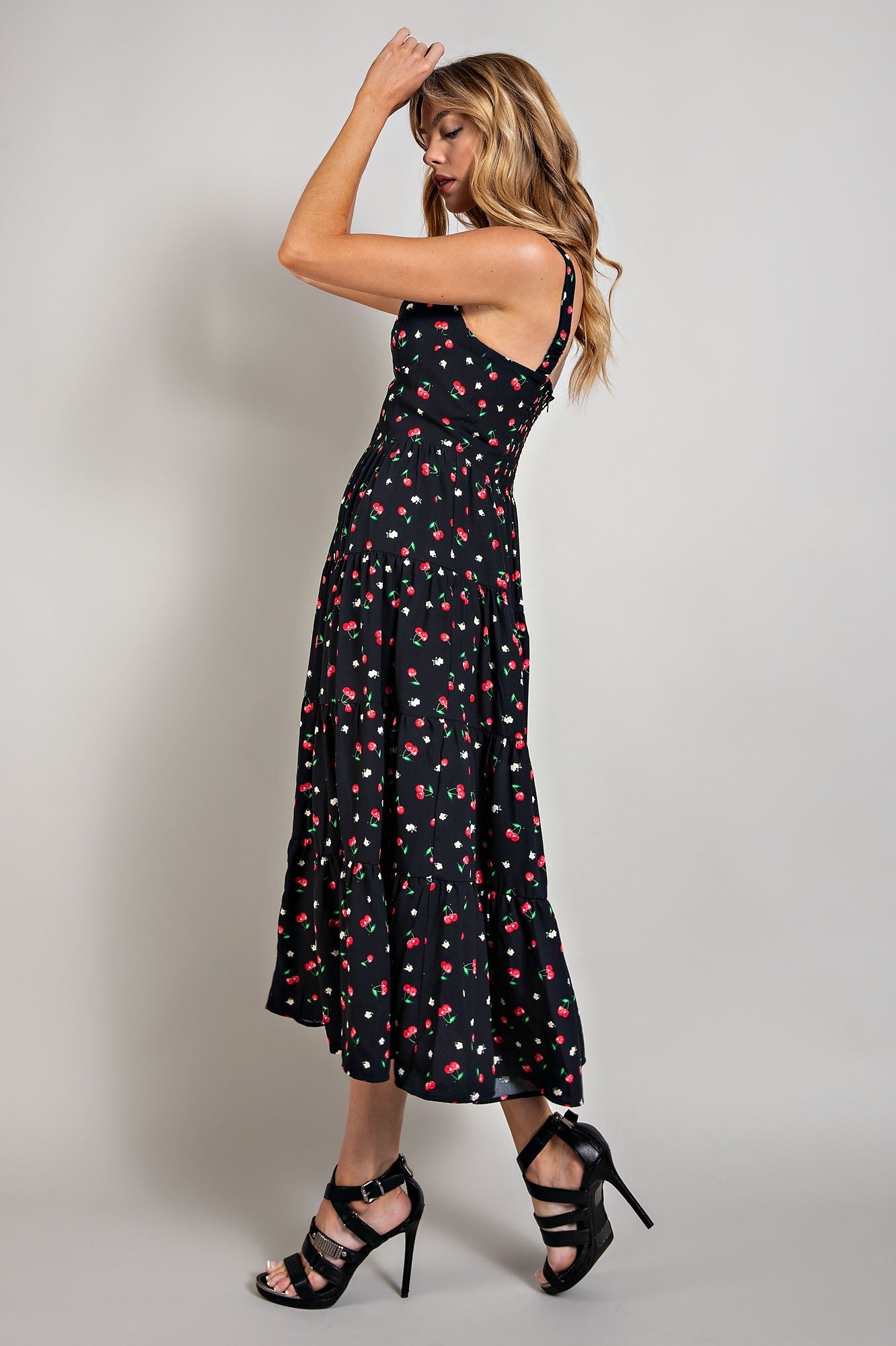 black cherry maxi dress City Chic Women's Aliya Elbow Sleeve Maxi Dress