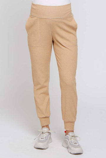 Camel Soft Knit Maternity Joggers