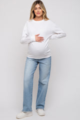 Ivory Pullover Maternity Sweatshirt