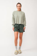 Forest Green Side Pocket Drawstring Sweat Shorts