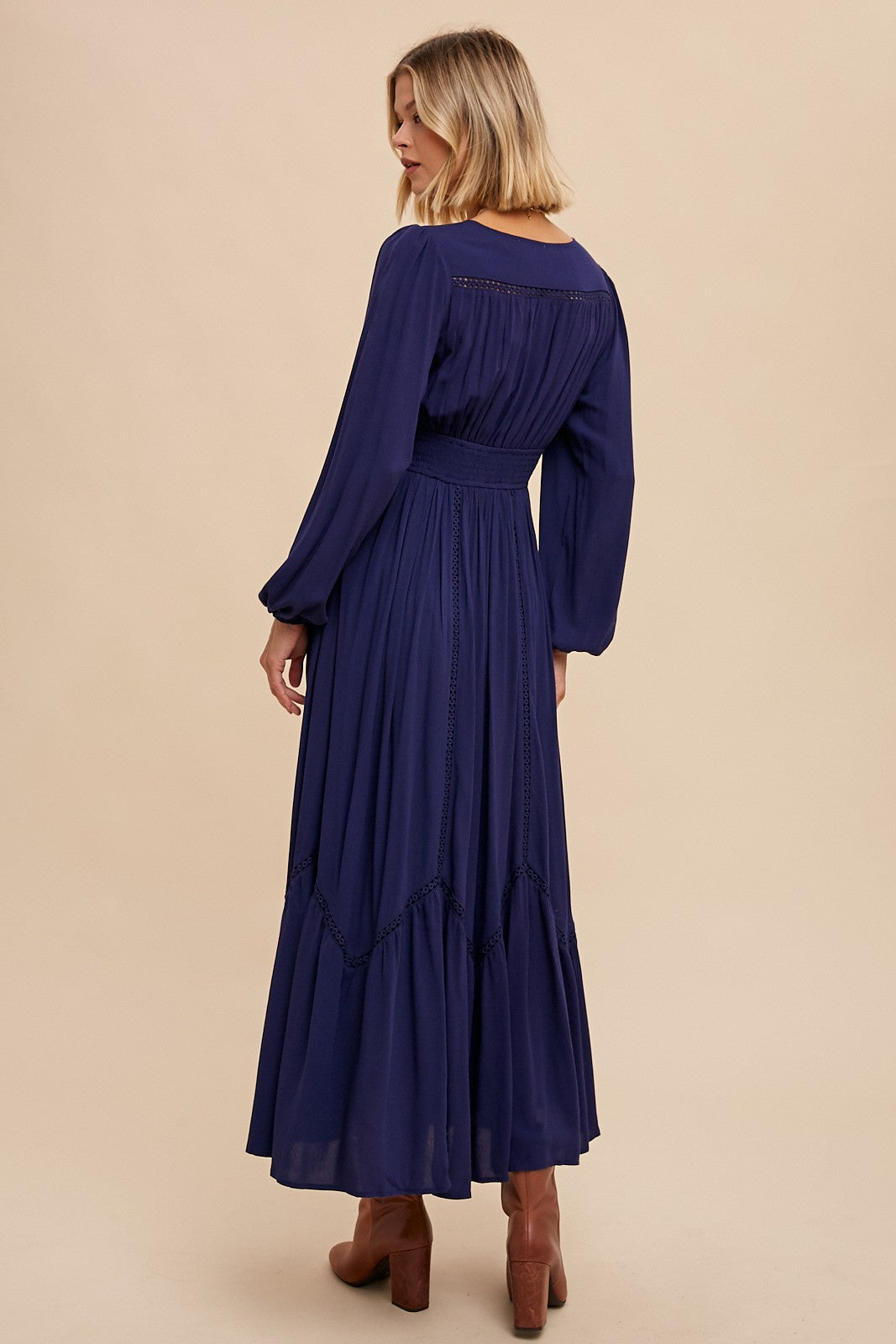 Midnight Lace Inset Maxi Dress PinkBlush Midnight Lace Inset Maxi Dress PinkBlush