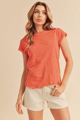 Coral Baby Tee