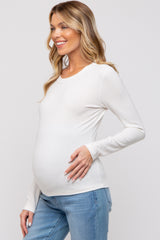 Ivory Long Sleeve Maternity Top