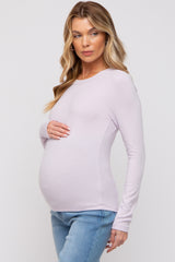 Lavender Long Sleeve Maternity Top
