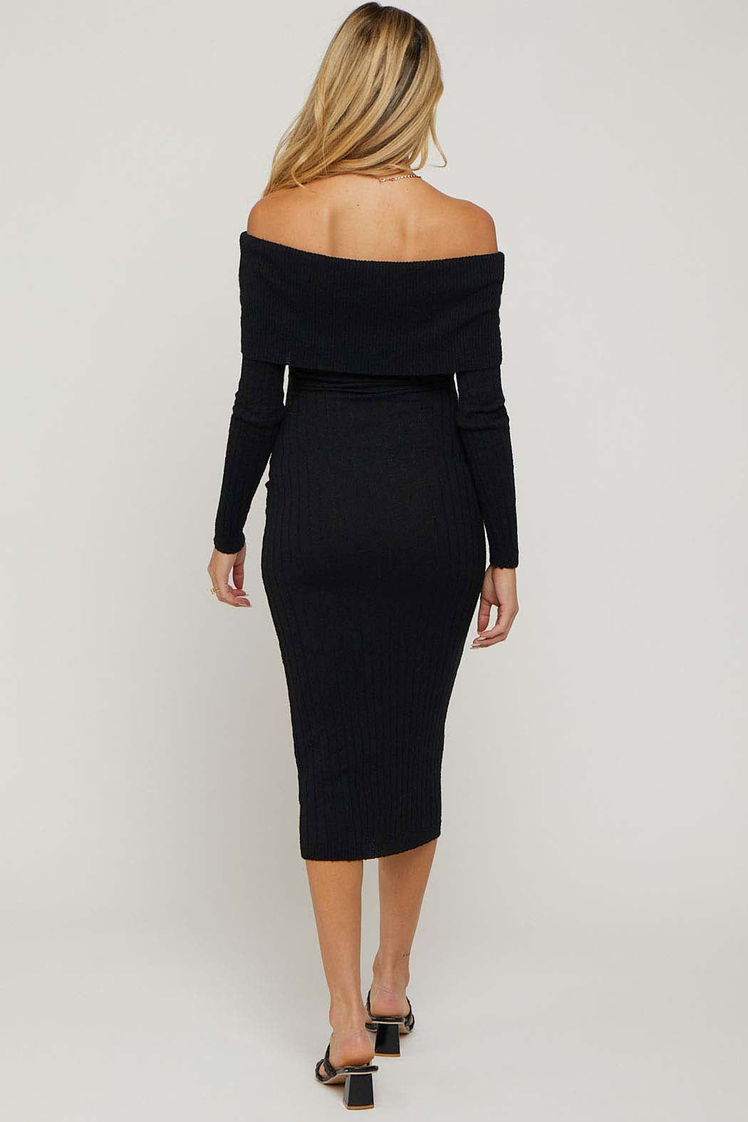 Black Rib Knit Off Shoulder Maternity Maxi Dress PinkBlush Black Rib Knit Off Shoulder Maternity Maxi Dress PinkBlush