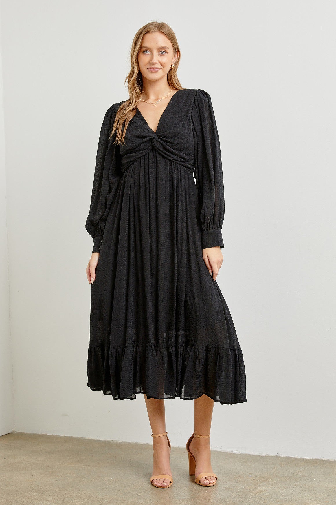 long sleeve infant dress Oatmeal