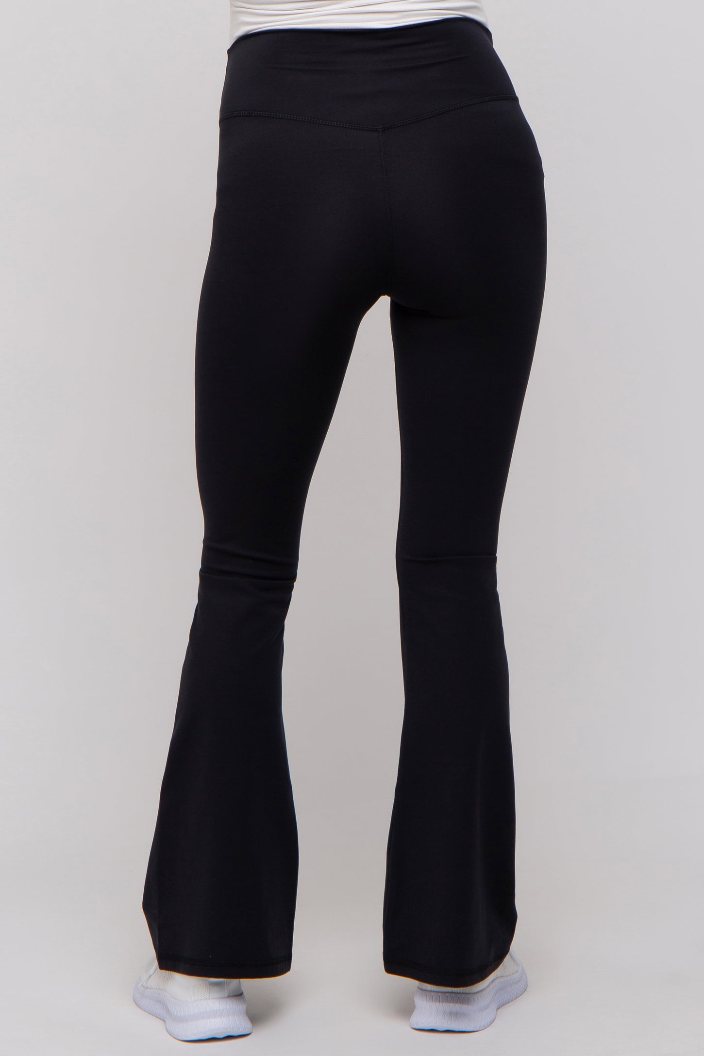 Black Front Ruched Maternity Leggings– PinkBlush