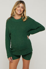 Forest Green Sweater Short Maternity Set