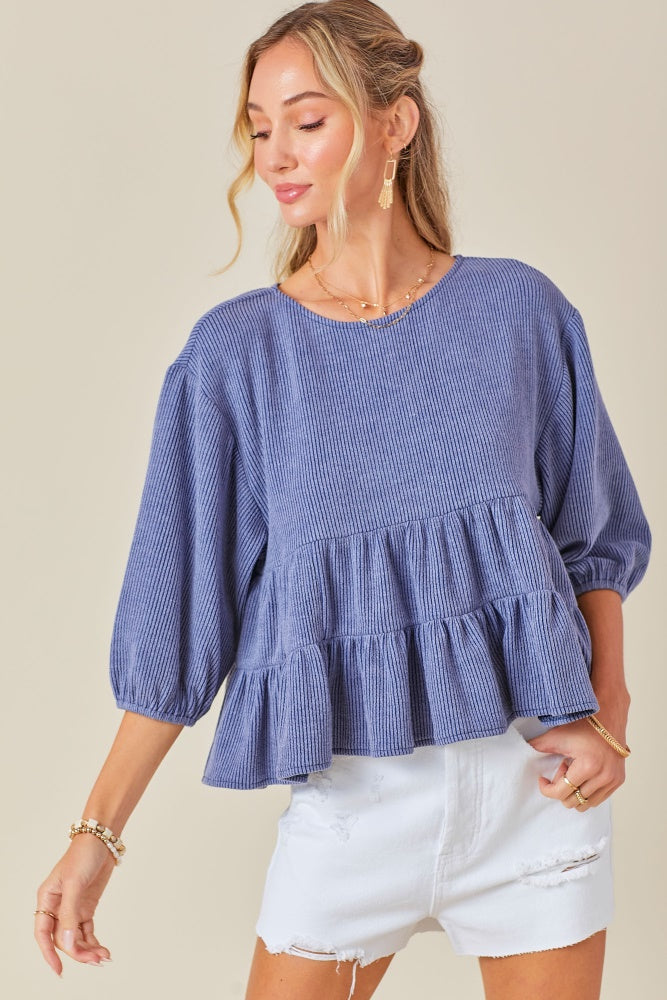 tiered ruffle top