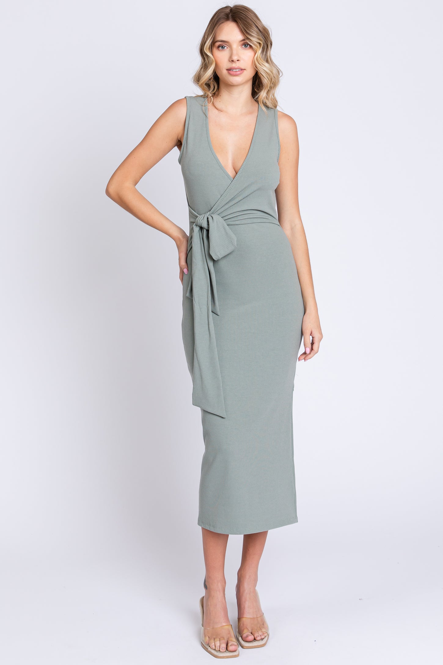 rib tie waist dress Women's Black Brushed Rib Tie Waist Detail Bodycon Dress