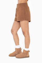 Brown Fleece Shorts
