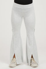 Grey Terry Flare Maternity Lounge Pants