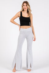 Grey Terry Flare Maternity Lounge Pants