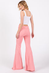 Pink Terry Flare Lounge Pants