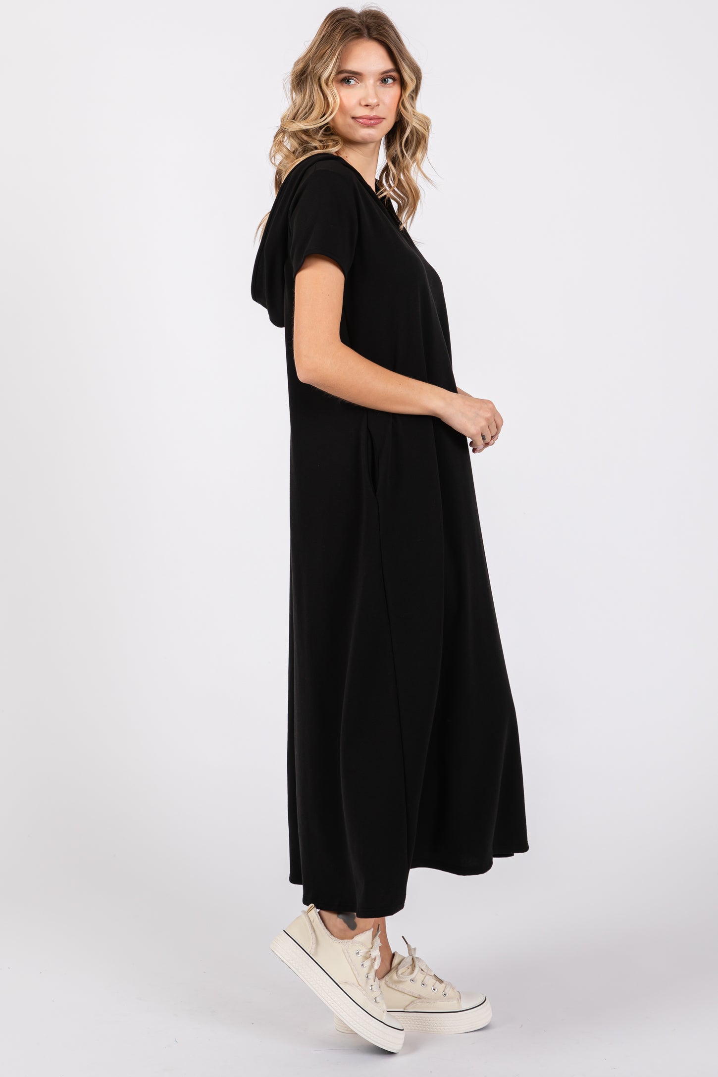 fleece midi dress Fleece Cowl-Neck Midi Dress
