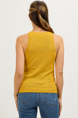 Mustard Sleeveless Knit Maternity Top