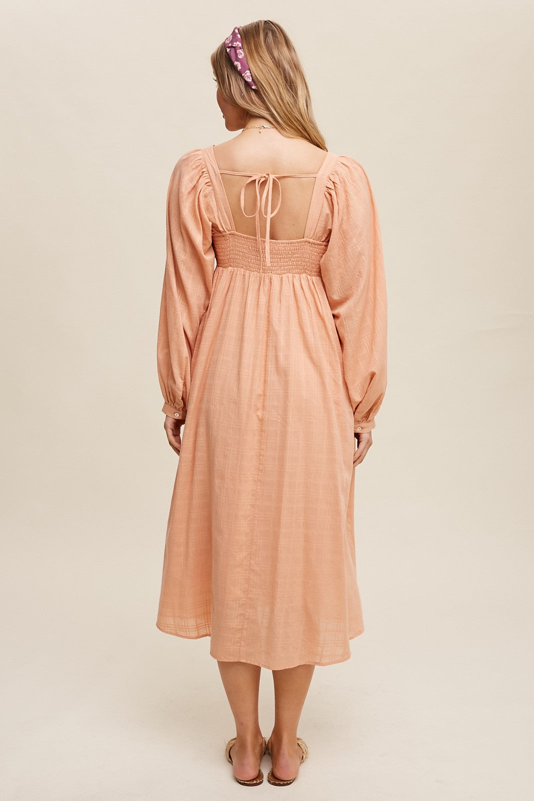 long sleeve criss cross dress Criss Cross Midi Long Sleeve Dress